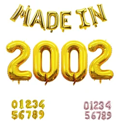 Customized Birthday Made in 2002 Balloons for Number 18 20 21 25 30 40 50 60 Happy Birthday Banner Rose Gold 40 inch