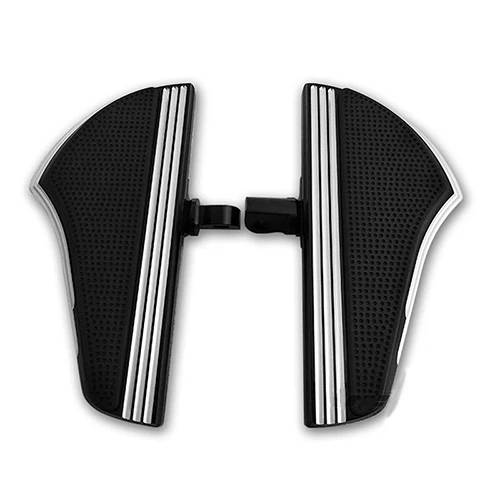 Подножки для мотоцикла подножки мото запчасти для Harley Touring FLH Road King DynaGeneral назначение Fat boy Portster XL 883 1200 - Цвет: Chrome Black