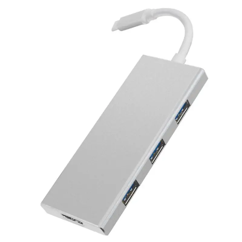 7 в 1 TYPE-C концентратор к USB3.0 HDMI TF карта памяти адаптер для ноутбука Macbook применимые модели lenovo часть ноутбука