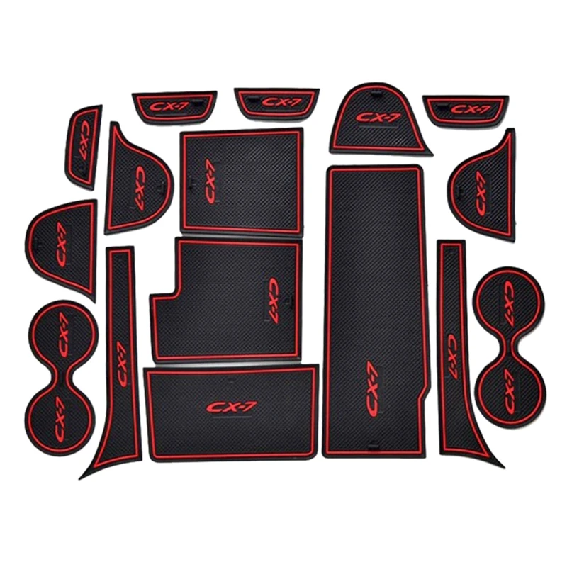 16PCS Non-Slip Interior Cup Pad Door Mat Center Liner Accessories for Mazda CX-7 CX7 CX 7 2014-2020 |