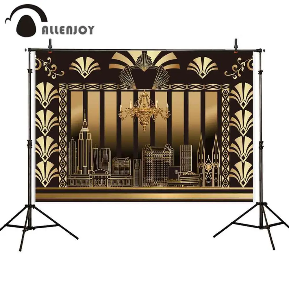 Allenjoy фон для фото винтажный Гэтсби город ревущий 20s Вечерние Декорации взрослых