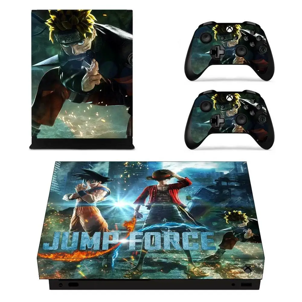 Jump Force Полный чехол для игры кожная консоль и наклейка на контроллер для Xbox One X консоль+ наклейка для контроллера