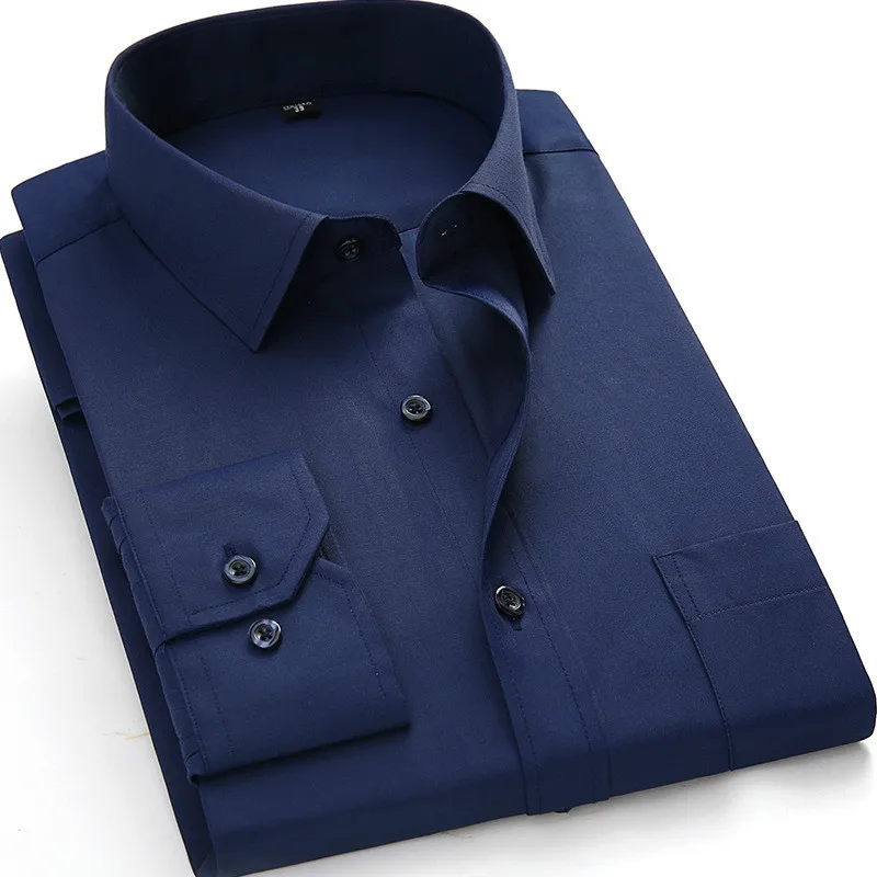 Большие размеры 8XL 7XL 6XL 5XL 4XL, мужская деловая Повседневная рубашка с длинными рукавами, Классическая мужская рубашка в полоску фиолетового и синего цвета - Цвет: Bs1213