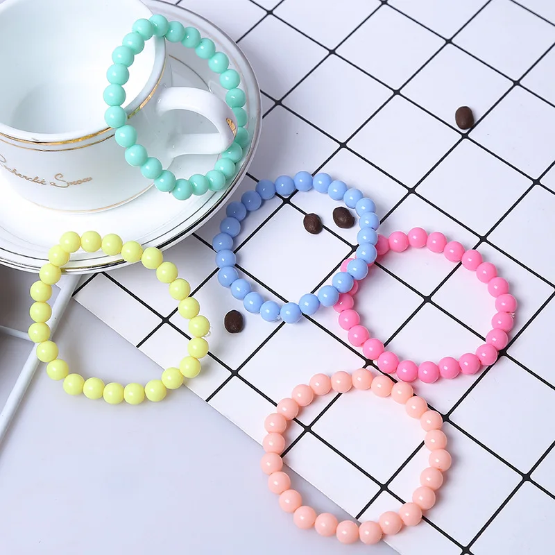 

Colorful Fashion Children Bracelets Girl Acrylic 8cm Bracelet Birthday Gift Jewelry Children Accessory Kids Girls Party Jewelry