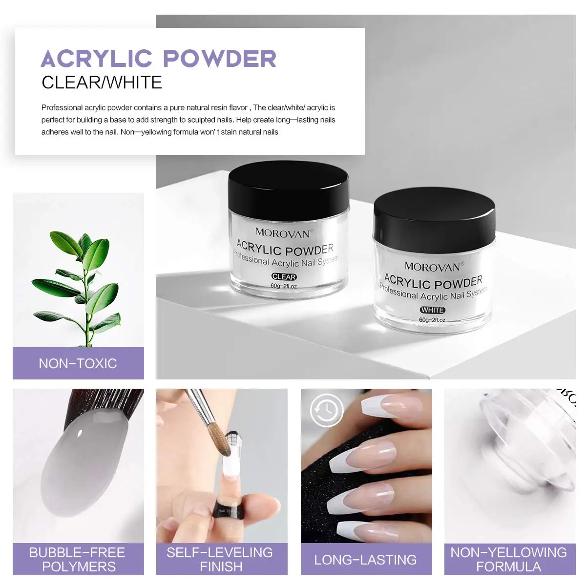 Acrylic Powder Liquid Set Crystal Powder kit For Gel Nail Polish Extension Manicure Tools Liquid Monomer Nails Art