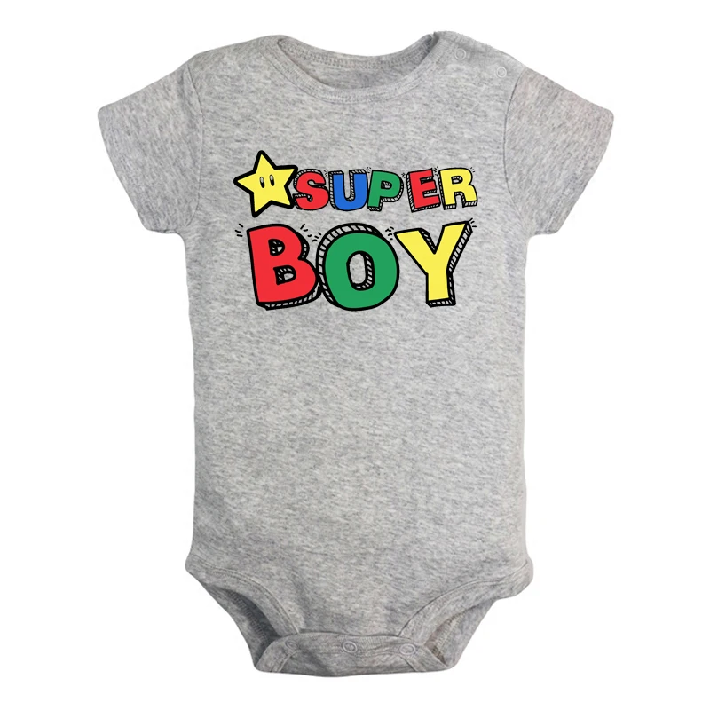 Одежда для новорожденных с милыми звездами и надписью «Super baby» для мальчиков и девочек, «Brother Sister», комбинезон с принтом для малышей, боди с короткими рукавами, хлопковая одежда - Цвет: JaBaby2713GD
