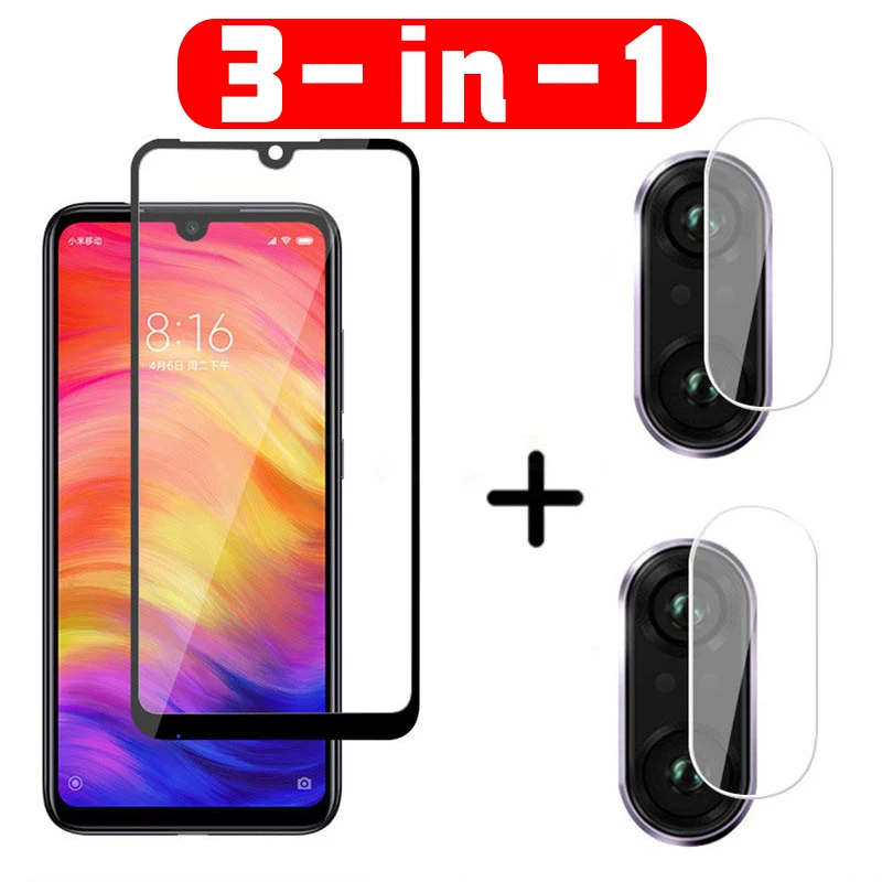 3в1 стекло для камеры Xiao mi Red Note 7 8 Защита экрана закаленное Pro Защитная пленка