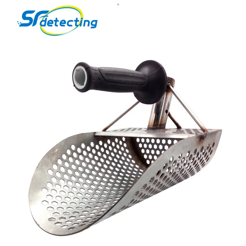 Stainless Steel Beach Sand Scoop with Handle Metal Detecting Tool Fast