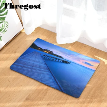 

Thregost Home Decor Mat Kitchen Rugs Washable 3D Scenic Print Floor Mats Non Slip Bathtub Shower Carpet Water Absorption Rug