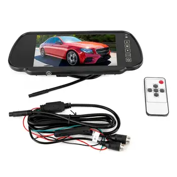 

7in Digital Car Rearview Mirror Monitor Rear Camera 12-40V Aviation Head Input Parking Assistance System