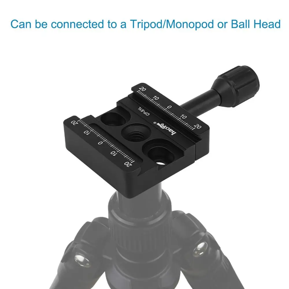 

Haoge 50mm Quick Release Clamp with Long Arm for Tripod Sunwayfoto RRS Arca Swiss