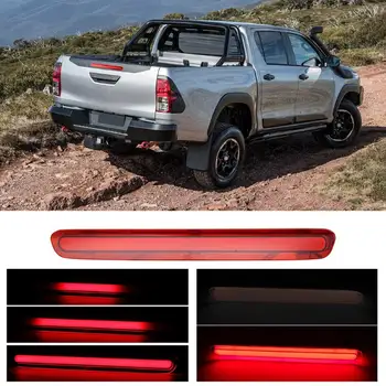 

LED 3rd Brake Light Stop Lamp Installa and Remove Convenient Simple with DRL for Toyota Hilux Revo 18-20 Red Shell
