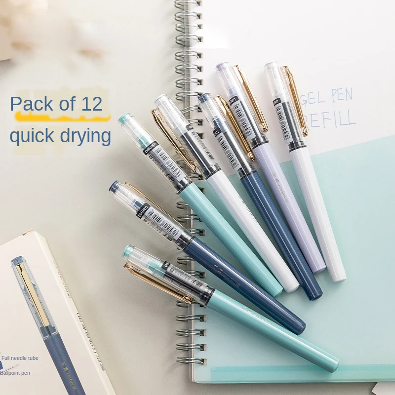 Нейтральная прямая жидкая шариковая ручка Deli 0 5 мм полная игла гелевая