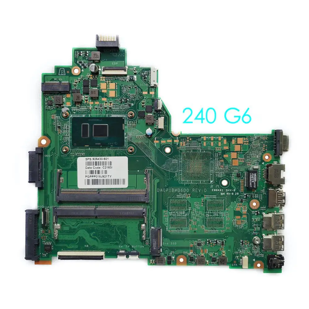 

925422-001 For HP 240 G6 Laptop Motherboard 925422-501 925422-601Mainboard 100%tested fully work