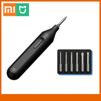 

2020 Xiaomi Mijia Electric/Manual Screwdriver 1500mah Portable Rechargeable Integrated Screw Driver W/6 S2 Screw Bits In stock