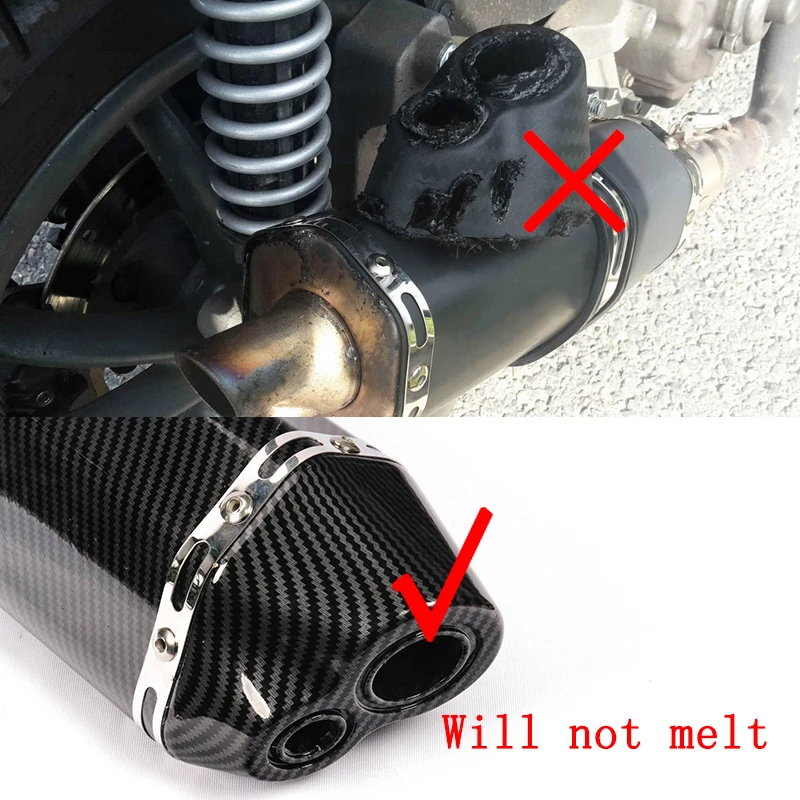 Motorcycle 38-51 mm Exhaust Pipe Dual-outlet Aluminum Escape No Db Killer Universal Dirt Bike Street Bike 470 mm Exhaust Tips Motorcycle 38-51 mm Exhaust Pipe Dual-outlet Aluminum Escape No Db Killer Universal Dirt Bike Street Bike 470 mm Exhaust Tips