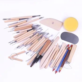 

modeling clay tools Ceramic Pottery Sculpture Sculpting Craft Hobby Supplies Carving Trimming Tool Kit 38pcs/set