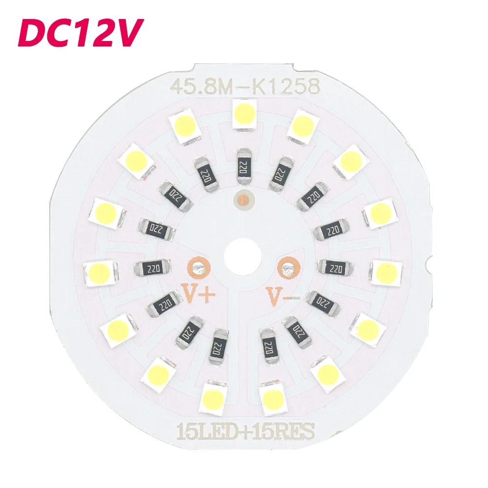 5Pcs Led Cob Chip 12V Beads Lampadina Lampada Full Power 9W 12W 15W 18W Smd Led 3030 Bright Light Board Per Led Downlight Lampadina Bianca