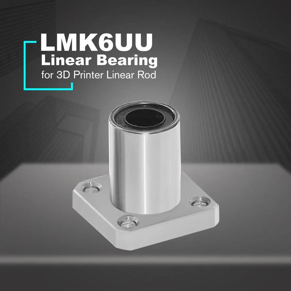 1 шт. LMK6UU dr:6 мм Квадратный фланец Тип Линейный Подшипник Втулки для 3D принтера
