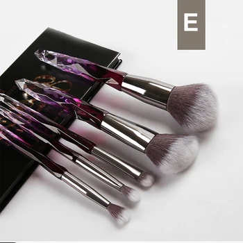 

5Pcs Crystal Style Make-Up Brushes Set Powder Eye Foundation Blush Brush Cosmetic Professional Make-Up Brush Kit Tools
