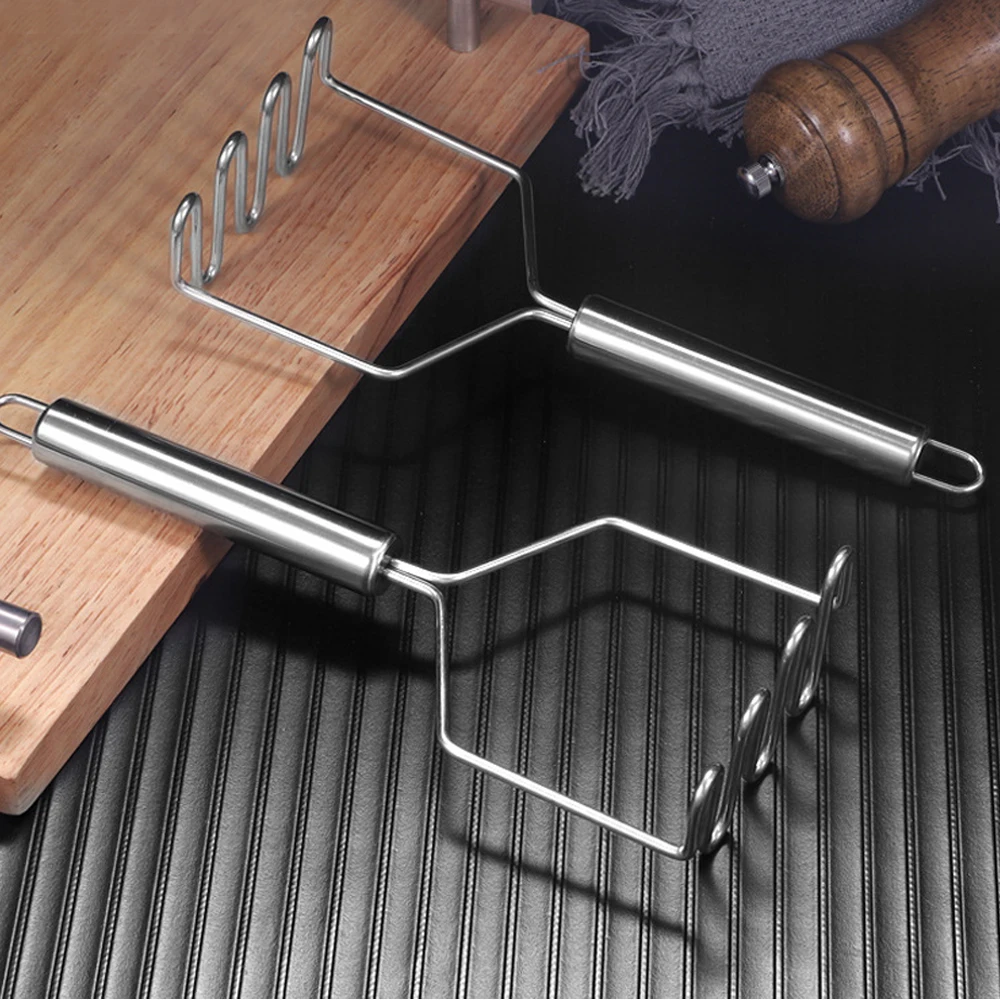 Stainless Steel Wave Shape Potato Masher Cutter Tool Kitchen Restaurant Gadgets Tools Fruit Vegetable Crusher vegetable chopper potato masher kitchen cutter
