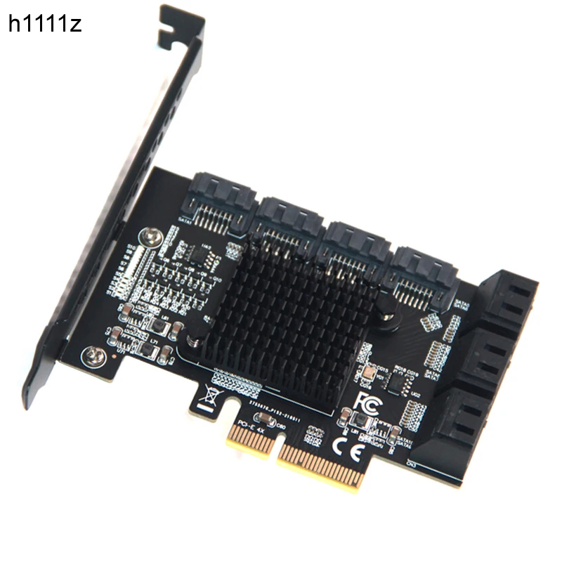 Райзер для майнинга Chi a 10 портов PCIE SATA PCI Express контроллер на SATA3 плата расширения E X4