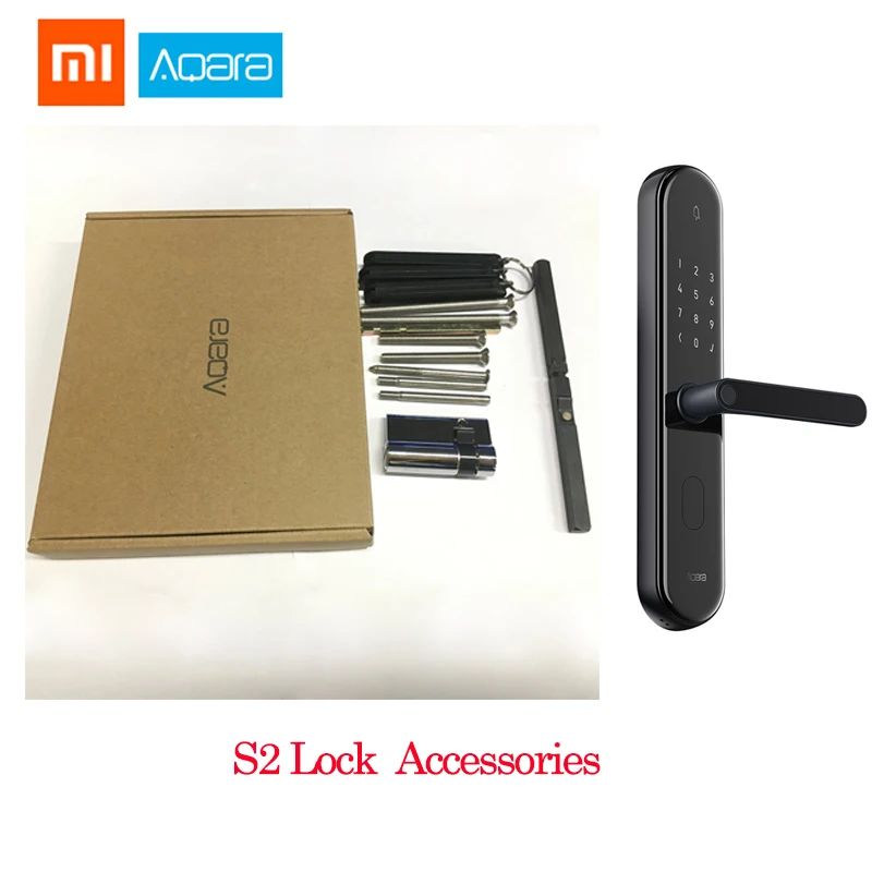 

Xiaomi Aqara S2 Lock Accessories Fingerprint Door Lock Components Keyless Lock For Smart Home App Control With Screw Kit