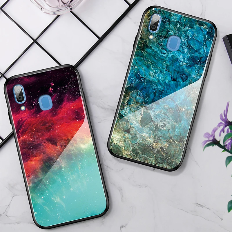 Градиент Стекло чехол для samsung Galaxy A70 A60 A50 A40 A30 A20 A20e A10 A10e 20 10 E 20e чехол для телефона чехол s Fundas твердая обложка