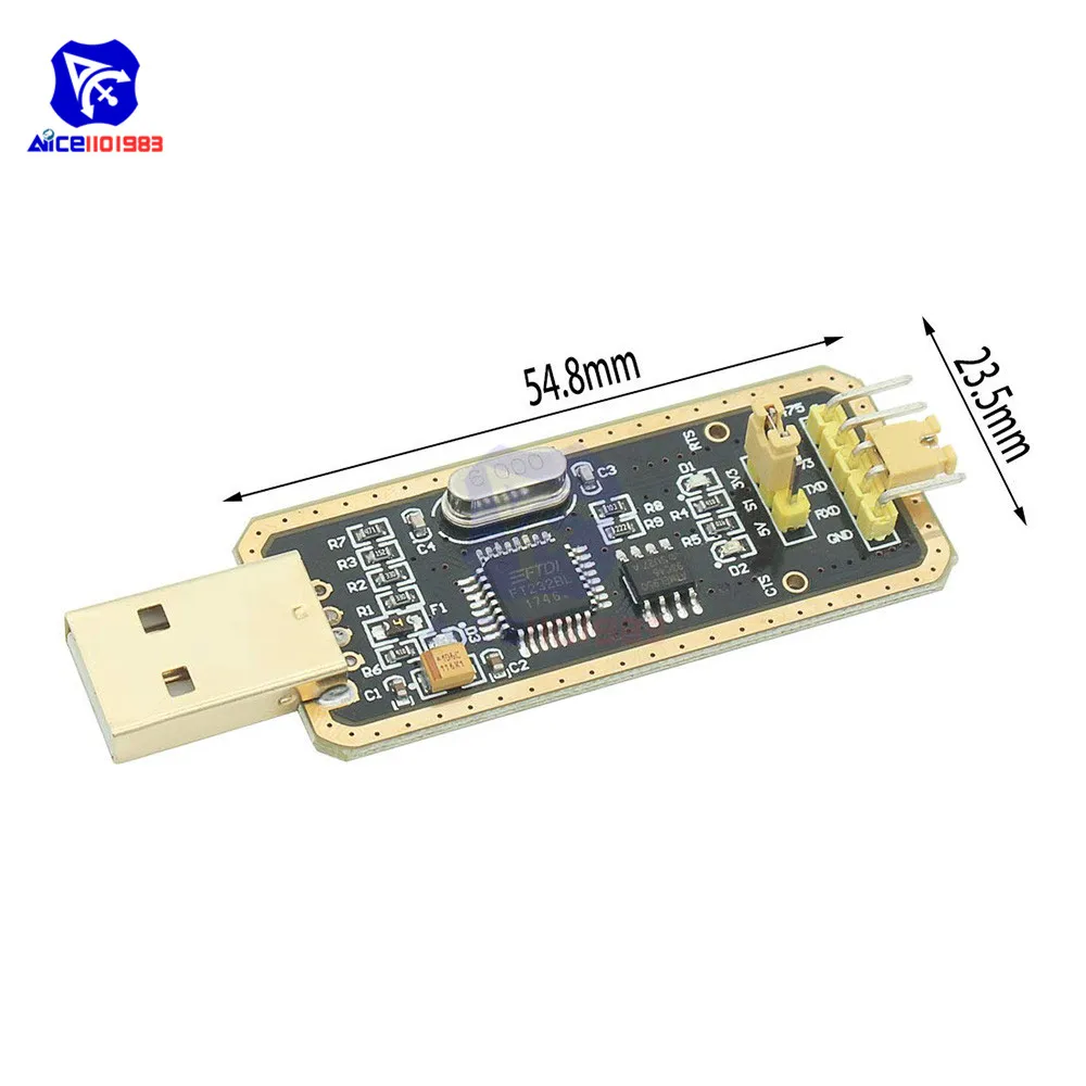 Diymore FTDI FT232BL FT232 USB 2,0 к ttl 5 в 3,3 В с перемычкой скачать кабель последовательный адаптер модуль для Arduino Suport Win10