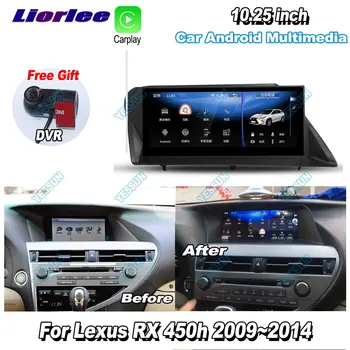 

Liorlee For Lexus RX450h RX 450h 2014-2017 Car Radio Stereo GPS Navigation Screen Multimedia System DVR Driving Video Recorder