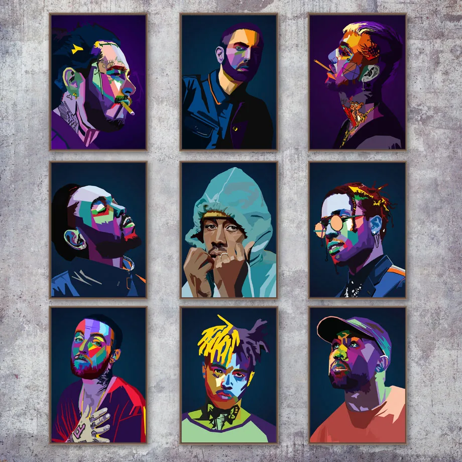 

Poster And Prints Lil Peep Tyler XXXTentacion Rapper Star Modular Canvas Painting Nordic Pictures Artworks For Living Room Decor