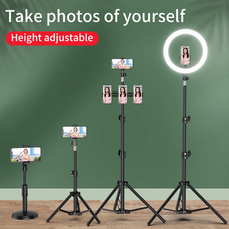 Selfie Tripod For Phone With Ring Light Flexible Magic Arm Remote Control Tripods Lamp Live Video Photography Mobile Holder | Электроника