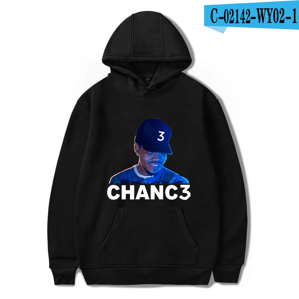 black Повседневные модные розовые Chance The Rapper Новые популярные толстовки для мужчин и женщин пуловер толстовка с капюшоном зимняя Chance The Rapper Толстовка для мужчин - Цвет: black