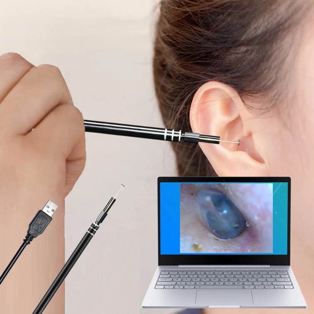 

2020 USB Ear Cleaning Endoscop Tool HD Visual Ear Spoon Earpick With Mini Camera Pen Ear Care In-ear Cleaning Endoscope