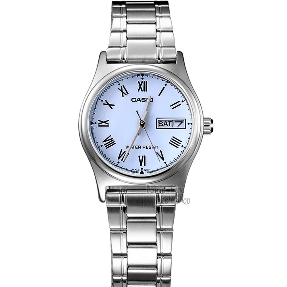 LTPV006D2B Casio часы женские часы лучший бренд класса люкс Водонепроницаемый Кварцевые часы женские женские подарки Часы светящиеся спортивные часы relogio feminino reloj mujer montre homme bayan kol saati zegarek damski LTPV006 - Цвет: LTPV006D2B