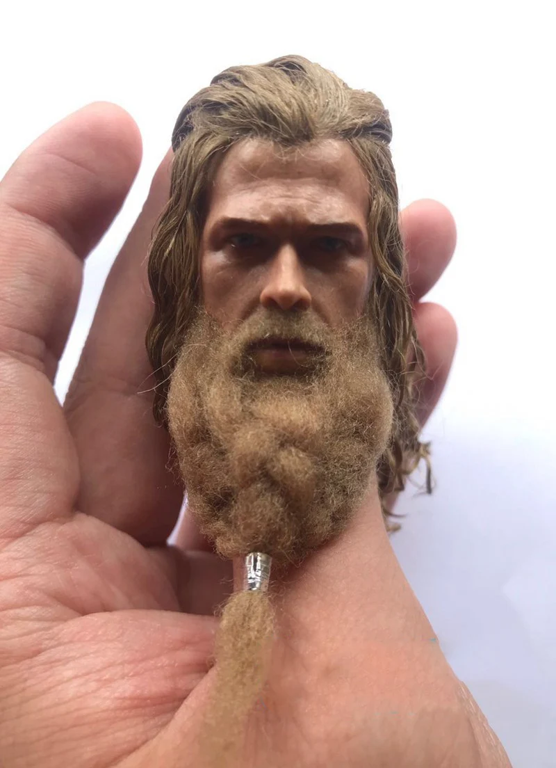 1:6 Мужская фигурка кукла Chris hemsworth голова резьба Имитация волос Тор сын Одина голова Лепка для 1" фигурка куклы аксессуары