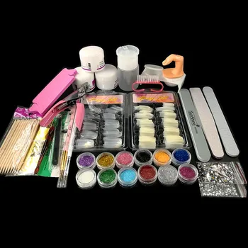 

New Hot Nail Art Tool Kit Manicure Acrylic Powder Buffer Sandpaper Brush Finger Separator Nails Clipper Set SMR88