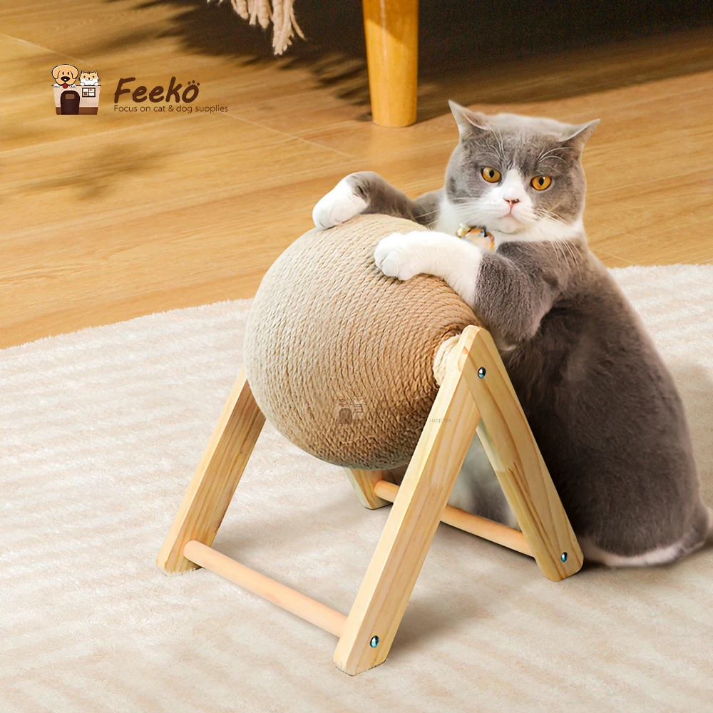 Feeko кошачья Когтеточка мячик игрушка для кошек котят игровой скребок сизалевая