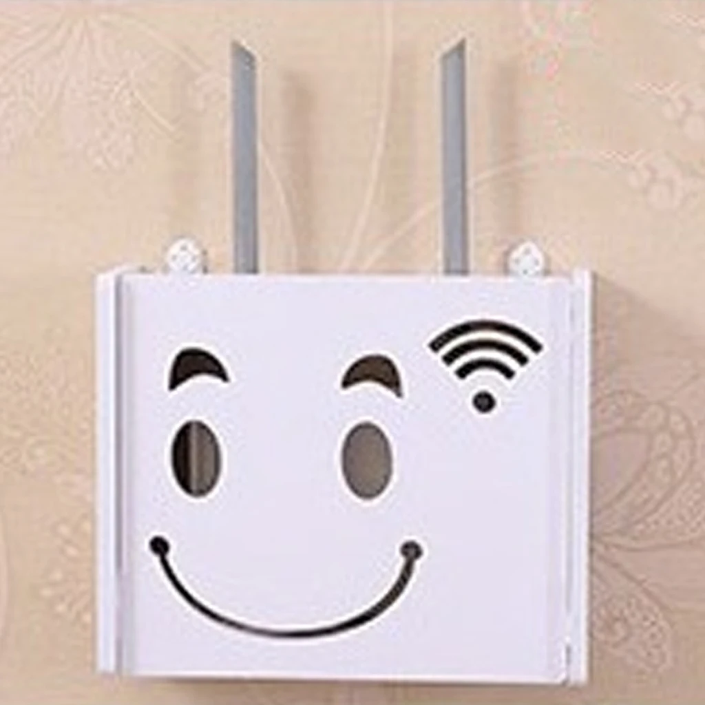 B Беспроводной Wi-Fi маршрутизатор деревянный ящик для хранения-пластиковый материал полка подвесной разъем доска кронштейн ящик для хранения для маршрутизатора домашний декор - Цвет: B