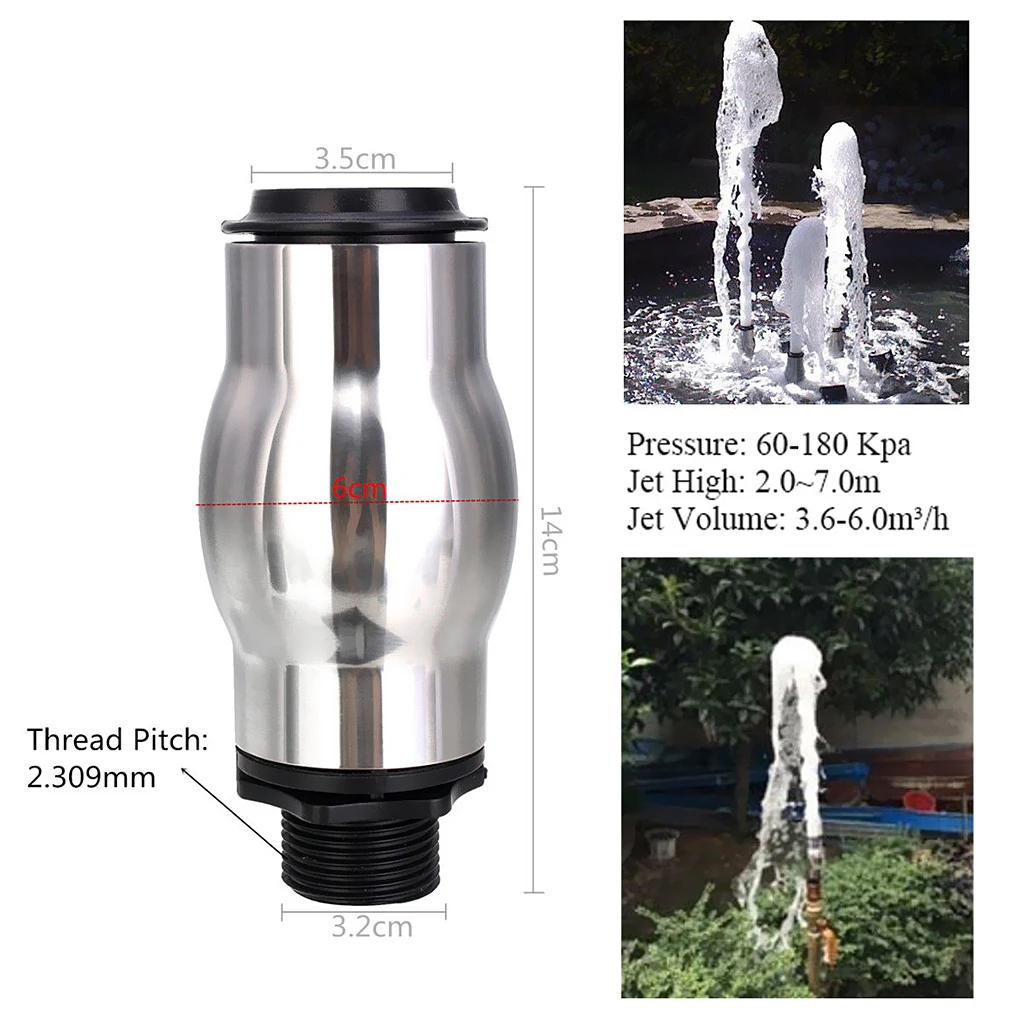 1inch DN25 Stainless Steel Straight Jetting Nozzle Bubble Nozzle Spray Head