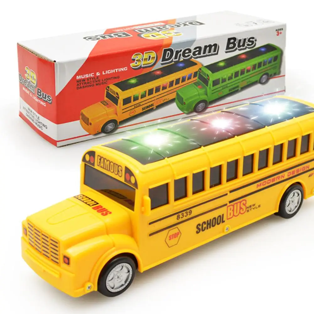

Multi-directional 3D LED Lighting Music Electric Bus Car Kids Toy Party Props