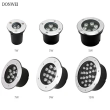Водонепроницаемый светодиодный светильник для подземных работ, напольный светильник для сада, напольный светильник для улицы, 1 Вт, 3 Вт, 5 Вт, 7 Вт, 9 Вт, 15 Вт, утопленный ландшафтный светильник