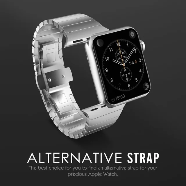 silver Браслет из нержавеющей стали для apple watch 44 мм 38 мм iWatch ремешок для apple watch полосы wirst correa ремешок для часов 5 4 3 - Цвет ремешка: silver