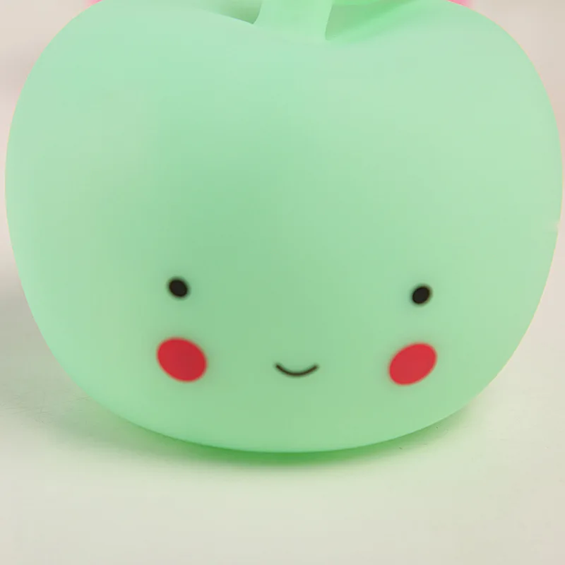 Led красочные мягкие Apple маленький ночник силиконовые оригинальность Детские энергосберегающие прикроватные детские лампы игрушка украшение на Рождество дома