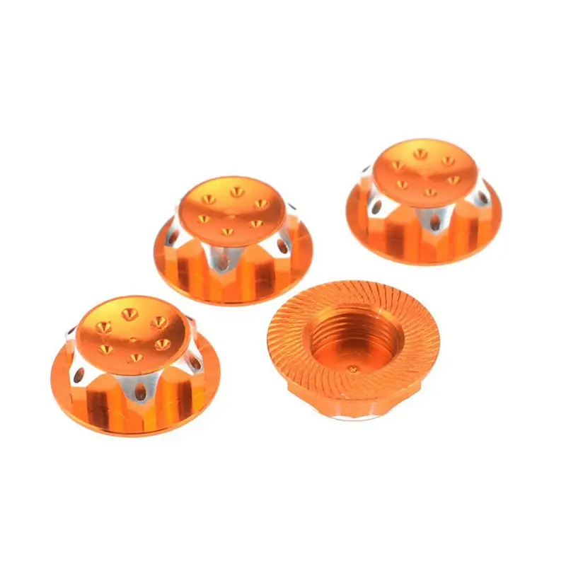 FFYY-4Pcs RC Buggy 1/8 Scale 17mm Dust Lock Nuts Adapter for RC Off-Road Truck Redcat LOSI Team-C Wheel and Rims Nut