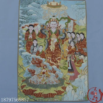 

christmas Tangkazangka brocade silk painting embroidery Tibetan Buddhism style ritual Dojo Nepal Buddha halloween