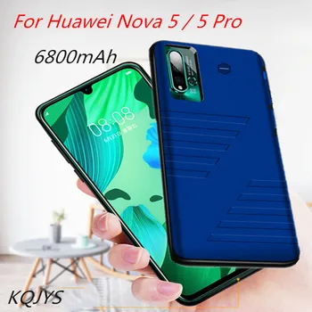 

KQJYS 6800mAh External Mobile Power Charger Case for Huawei Nova 5 Backup Battery Charging Cover for Nova 5 Pro Battery Case