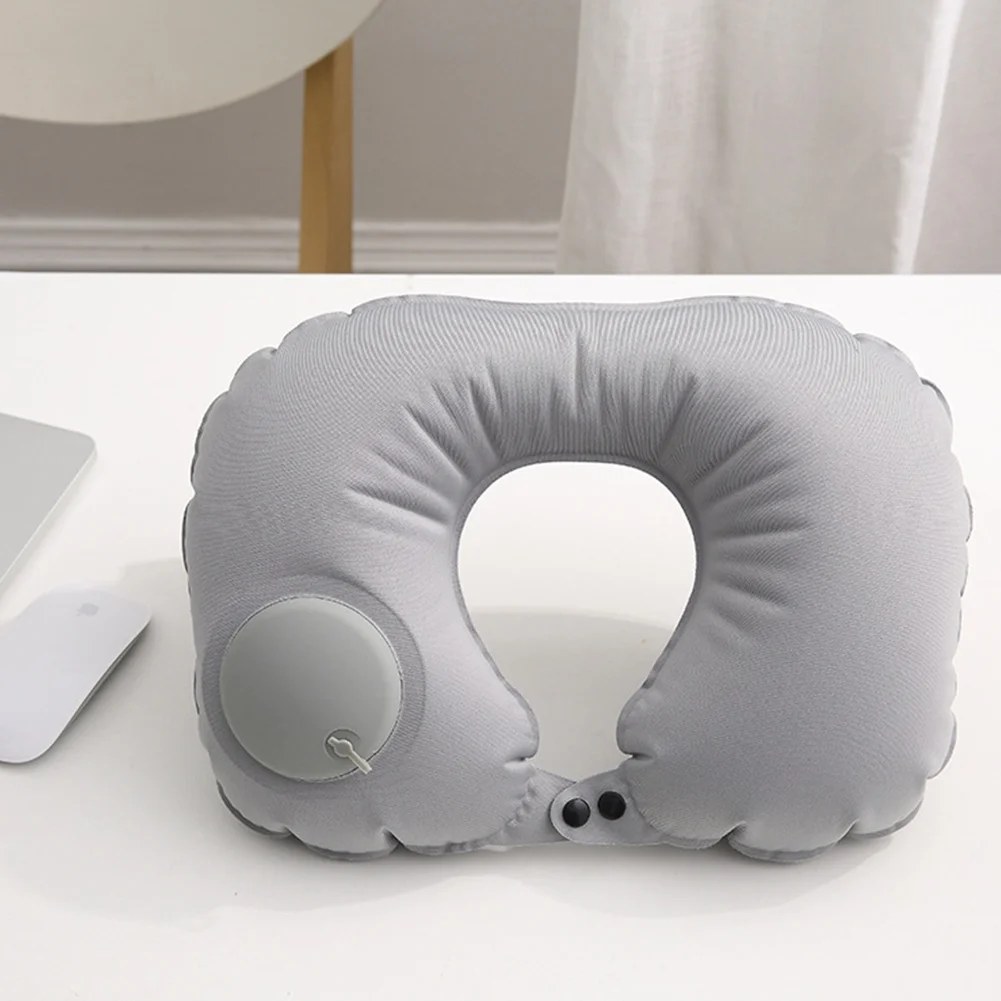 

U-Shaped Pillow Outdoor Portable Travel Practical Skin-friendly Sleeping Inflatable Airplane Press Type Nap Office Neck Support