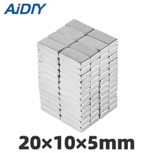 AI DIY 5/10/20 pcs 20x10x5mm strong block neodymium magnets N35 permanent Super powerful rare earth magnets 20* 10* 5mm