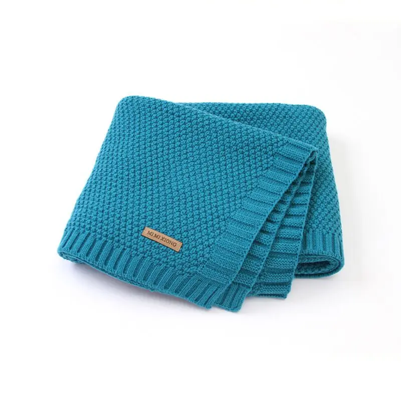 

Newborn Baby Blanket Knit Swaddle Wrap Blanket Soft Infant Stroller Blanket Kids